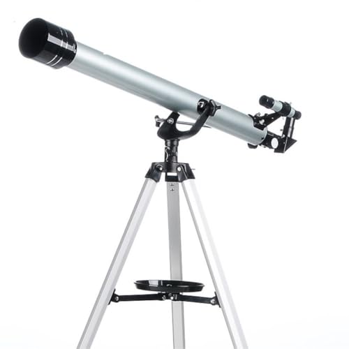 Teleskop Reiseteleskope Astronomie-Teleskop Mit Stativ, 900 Mm Brennweite, Himmel Und Erde, Doppelter Verwendungszweck, Tragbares Anfänger-Refraktionsteleskop Teleskope Fernrohr(Silver)