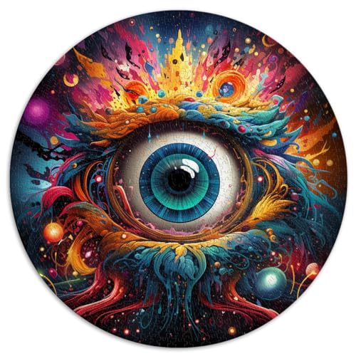 Puzzle „Cosmic Heart Eye“ 1000 Teile Puzzle 26,5 x 26,5 Zoll Lernspielzeug zum Entspannen, geistiges Lernspielzeug