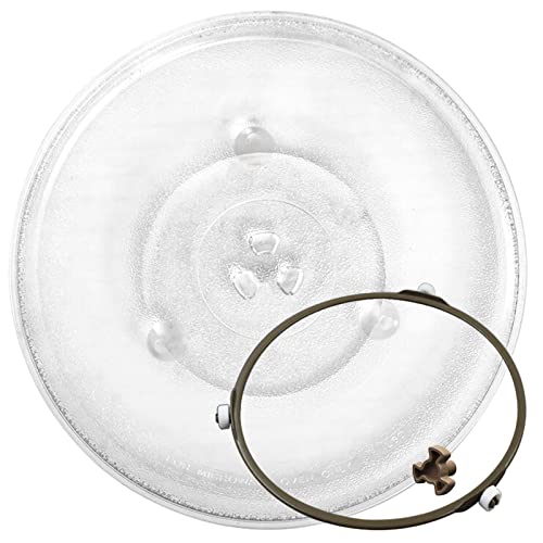 V3VOGUE Mikrowelle Drehteller Glasplatte Universal 24.5cm 27cm 31.5Cm, Mikrowellen Plattenspieler Halter, Kupplungstablett Mikrowellenteller Glas, Mikrowelle Teller Ersatzteller Glasdrehteller