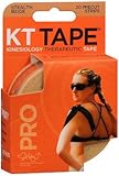 KT Tape Pro Kinesiologie Therapeutisches Sport-Tape, 20 vorgeschnittene 25,4 cm Streifen, Stealth Beige