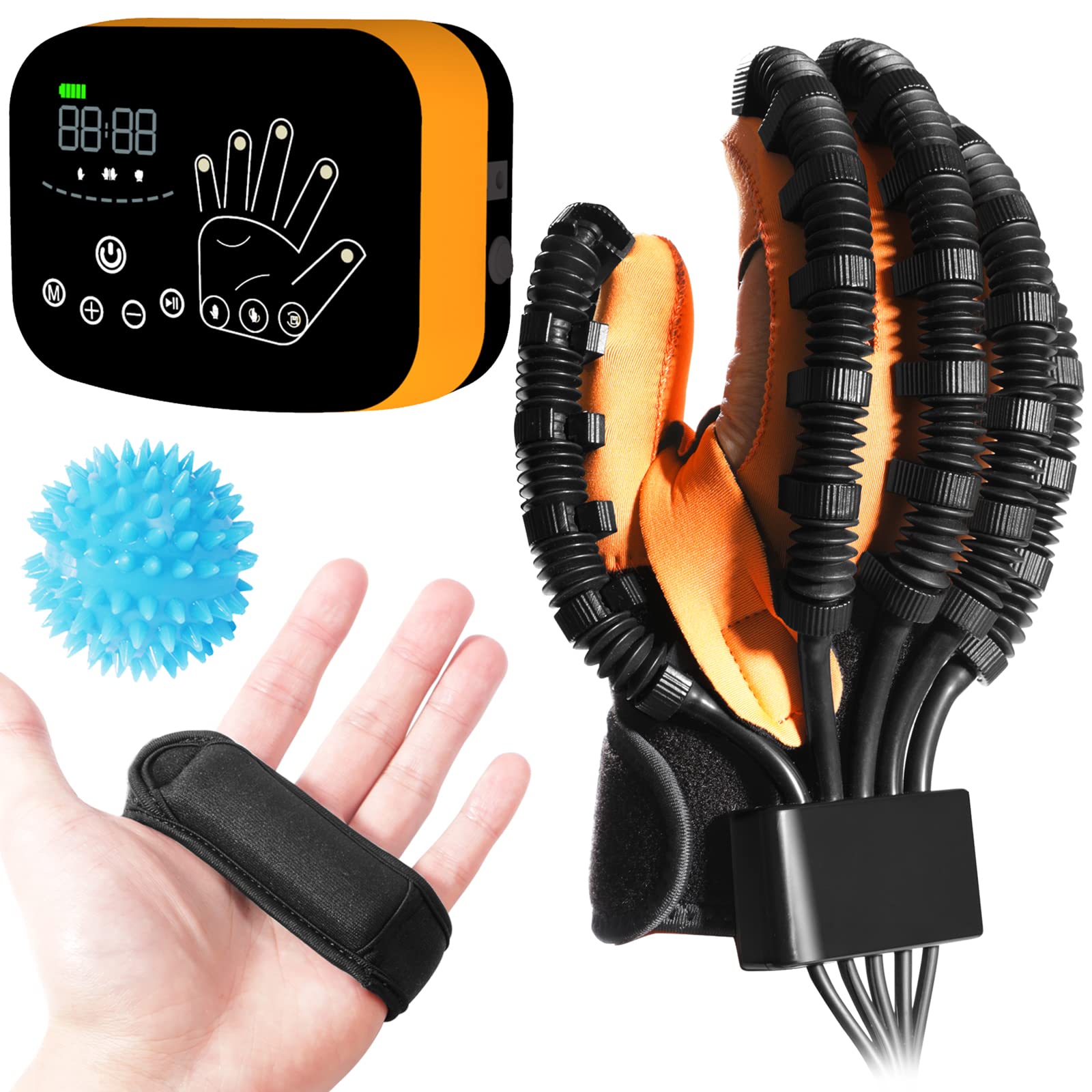 EMFOCU Aktualisierte Hand Funktion Rehabilitation Roboter Handschuh, Hand Therapie Handschuh, Demenz Finger Schlaganfall Hand Übung, Schlaganfall Hemiplegie Rehabilitation Handschuh.…