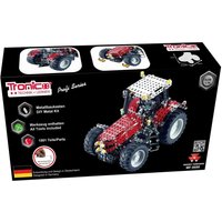 Tronico 10080 - Metallbaukasten Traktor Massey Ferguson 8690, Profi Serie, Maßstab 1:16, 1024-teilig, rot