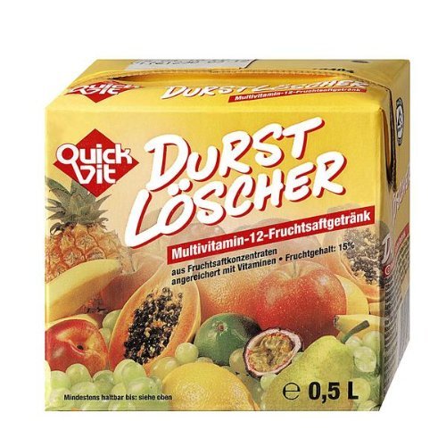 Quickfit Durstlöscher 'Multivitamin' Erfrischungsgetränk, 36x 500 ml