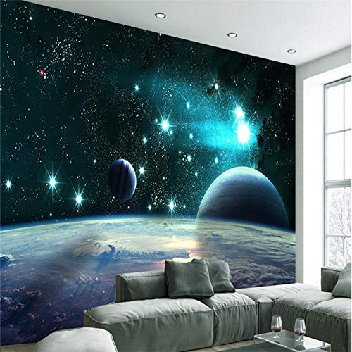 XLMING Weites Universum Sternplanet 3D Tapeten Home Esszimmer Sofa Schlafzimmer Wohnzimmer TV Hintergrund-250cm×170cm