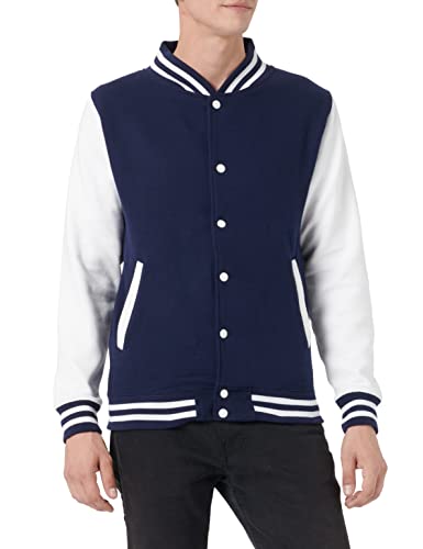 Just Hoods - Unisex College Jacke 'Varsity Jacket' BITTE DIE JH043 BESTELLEN! Gr. - XXL - Oxford Navy/White