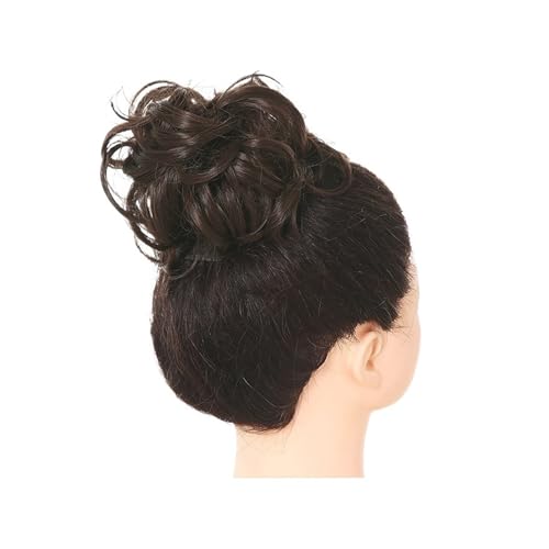 Haarteil Synthetischer unordentlicher Haarknoten, Chignon, Haargummis, gefälschtes Haarband, Zopf, elastischer Haarteilschwanz for Frauen, synthetischer Wickel, lockiger Pferdeschwanz Haarverlängerung