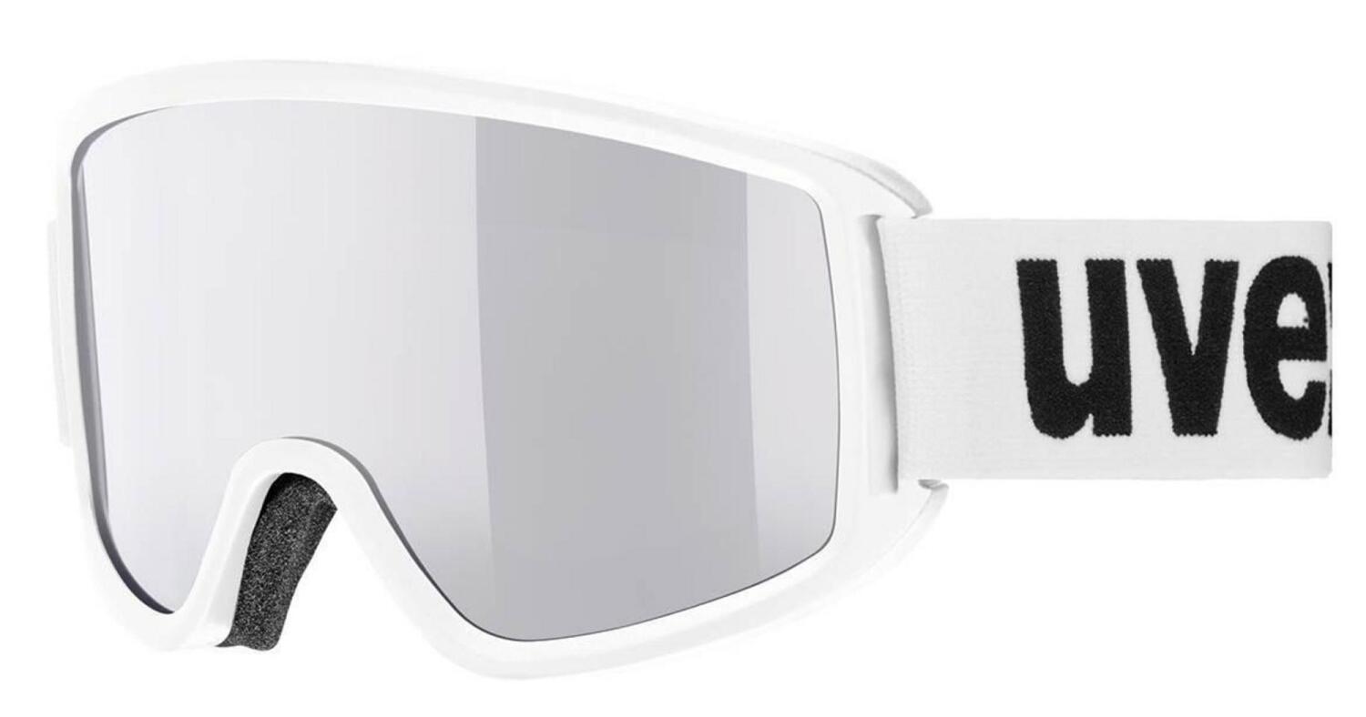 uvex Topic FM Skibrille (1030 white, mirror silver/lasergold lite (S2))