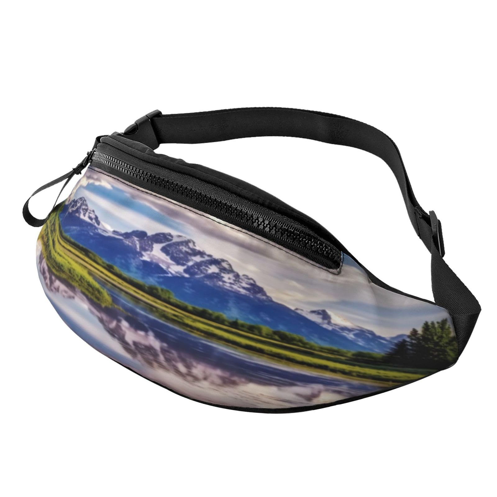 Bauchtasche mit Weihnachtsmann-Motiv, leichte Hüfttasche für Reisen und den täglichen Gebrauch, Grand Teton Nationalpark, Einheitsgröße