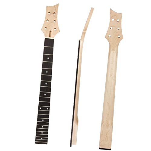 Hals Für E-Gitarre, 22 Bünde, Kanada-Ahorn, 25,51 Zoll, Verschraubt Mit Truss Rod, Matt Lackiert Gitarre Hals Ersatz (Color : 01)