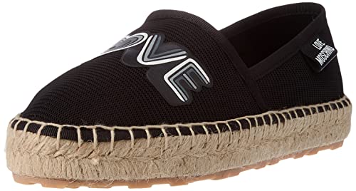 Love Moschino Damen Espadrillas Fahrer-Slipper, Schwarz, 36 EU