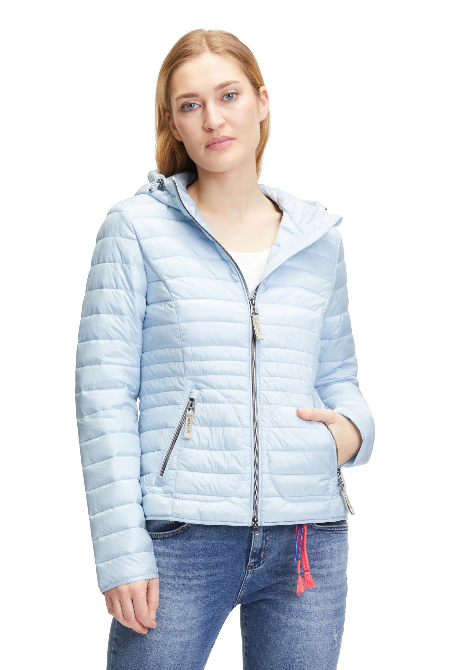 Cartoon Damen Steppjacke mit Kapuze Heather,44