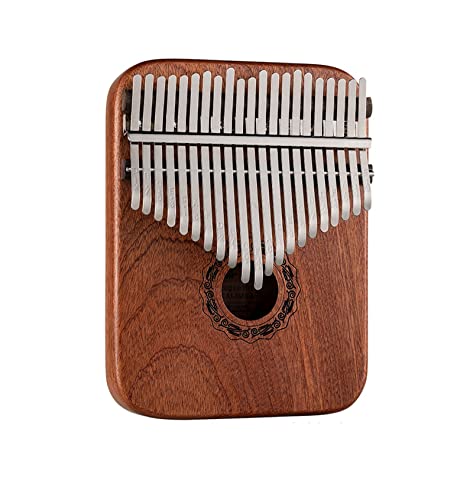 17/21 Tasten Kalimba Daumenklavier Sandelholz Finger Klavier Palisander Keyboard Musikinstrumente (Farbe: 21 Tastenloch 1)