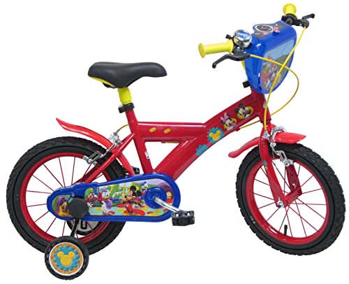 albri Babys (Jungen) Mickey Mouse 14 Zoll Fahrrad Maus, rot, pollici