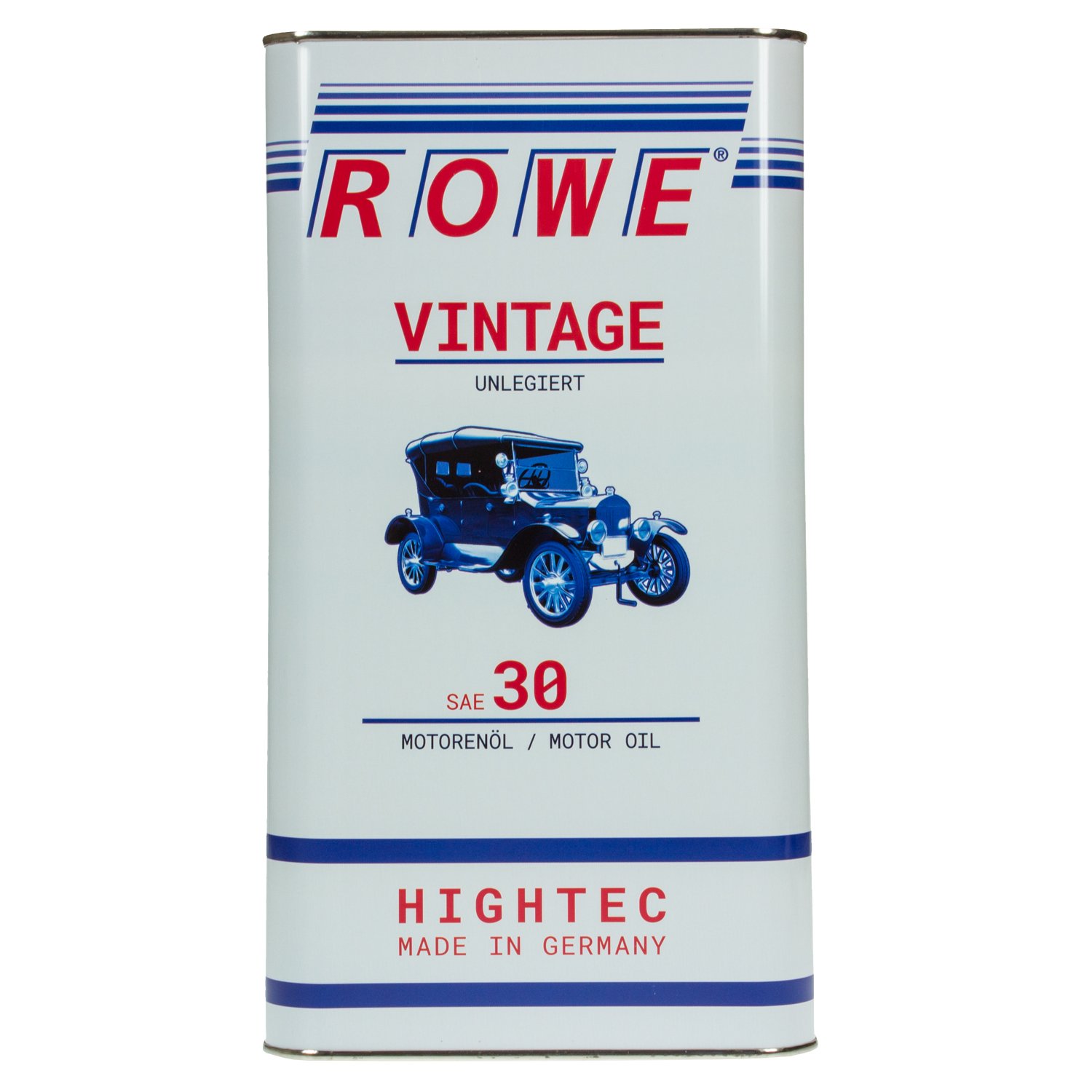 ROWE - 5 Liter HIGHTEC VINTAGE SAE 30 UNLEGIERT Motorenöl - PKW Motoröl mineralisch für Oldtimer und Youngtimer