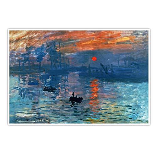 Sonnenaufgang - Claude Monet - Poster - ohne Rahmen - Wandbild Kunst Druck (80 x 60 cm, Poster, Sonnenaufgang)