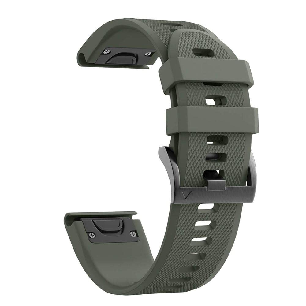 NEYENS 22 x 26 mm Armband aus Silikon für Garmin Fenix 6X 6 Pro 7 7X 5X 5 Plus 3HR 945 Schnellverschluss-Armbänder Ersatz, 26mm Fenix 3 3HR, Achat