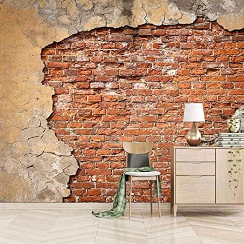 Rote Backsteinmauer Im Vintage-Stil 3D Tapeten Wanddekoration Fototapete Sofas Wohnzimmer Wandbild Schlafzimmer-200cm×140cm