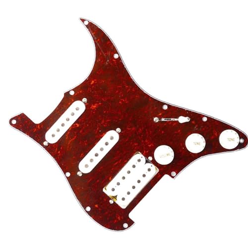 Standard-Pickguard-Tonabnehmer SSH Loaded Prewired E-Gitarren-Schlagbrett-Tonabnehmer-Set, langlebige Gitarren-Ersatzteile (Color : N)