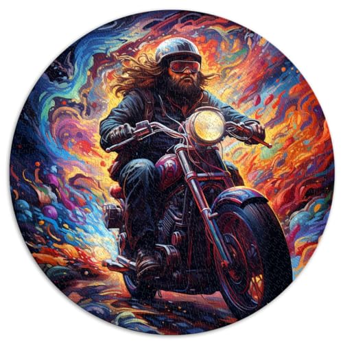 Puzzlespiel Motorradfahrer 1000-teiliges Puzzle für Erwachsene 67,5 x 67,5 cm Lernspielzeug für die ganze Familie Weihnachts- und Geburtstagsgeschenke Unmögliches Puzzle