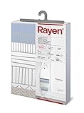 Rayen | Universelle Bügelbrettabdeckung | EasyClip-Einstellung des Bügelbezugs | 4 Schichten: Schaumstoff, Fleece, 100% Baumwollstoff, Titanqualität | Premium-Sortiment | Maße:130x47 cm | Einstampfend