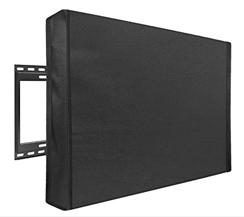 Crepundia Outdoor Tv Cover Outdoor-TV-Abdeckung Schirm Staubdichtes Wasserdichte Abdeckung Set CoverOxford Schwarz Fernsehen Fall TV 22 ‚‘ Zu 70 ‚‘ Zoll(40 42inch)