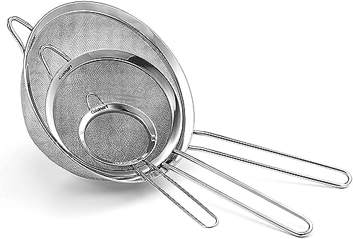 Cuisinart CTG-00-3MS, feinmaschig, 3 Stück Set mit Sieben, Edelstahl, Silber, Pack of 3