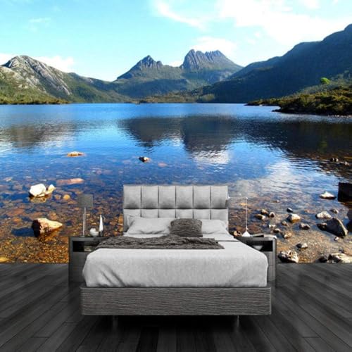 Schöner See Hohe Berge 3D Tapete Poster Restaurant Schlafzimmer Wohnzimmer Sofa TV Dekorative Wand-250cm×170cm