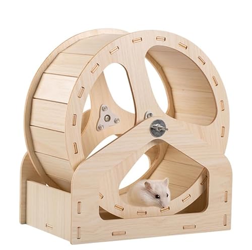 Hamster Running Wheel Holz Hamster Ruhiges Kleines Tier Spielzeug für Ratten- Rennmäuse Chinchillas Hedgehogs Meerschweinchen Lieferungen