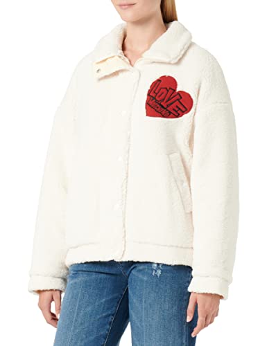 Love Moschino Damen in Eco Teddy Fur Jacket, CREAM, 38 EU