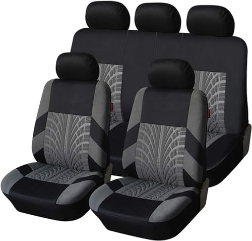 OYTHO Sitzbezüge Auto Set für VW Tiguan Allspace Life Elegance R-Line 7-Seater 2017-2022,Passende Auto Schonbezüge Sitzbezüge Sitzschoner Autositzbezügemit Geprägten Körnern Autositzzubehör