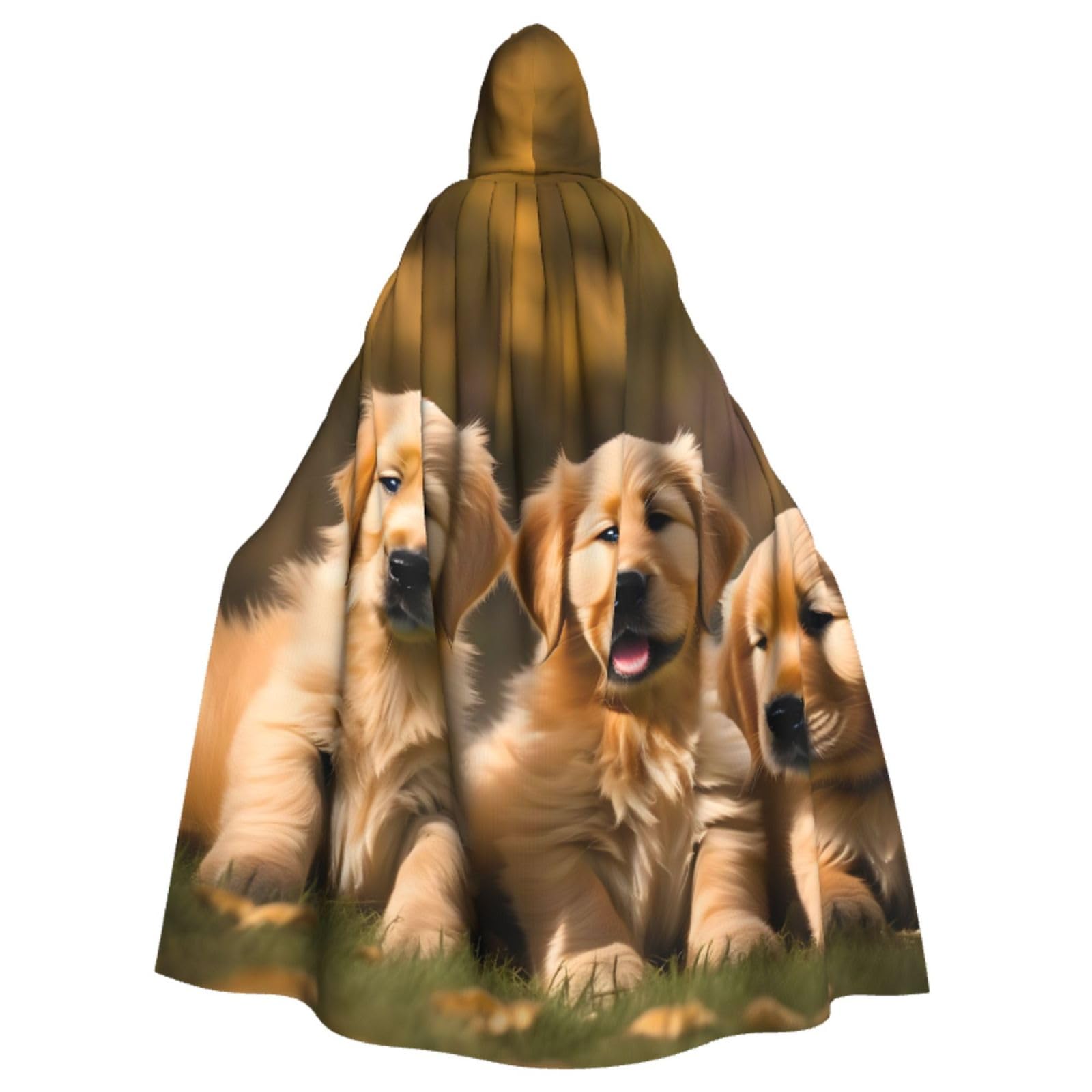 Golden Retriever Hundewelpen Haustiere Druck Halloween Kapuzenumhang Karneval Mottoparty Halloween Hexe & Vampir Kostüme