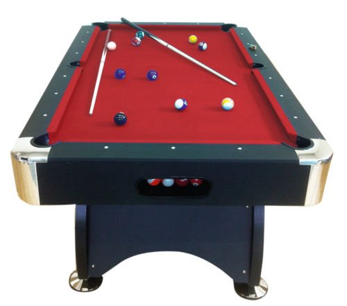 Billardtisch Pool Billard Tisch rot mit Zubehör robust 145 kg 7 ft