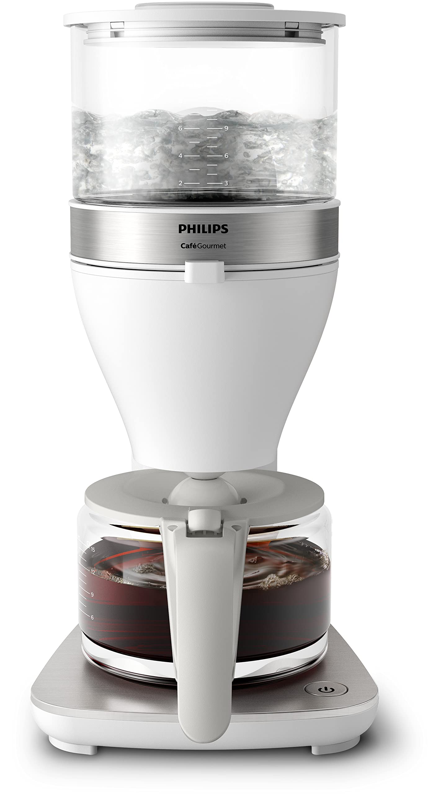 PHILIPS Domestic Appliances DE Cafe Gourmet Filter-Kaffeemaschine, Direkt-Brühprinzip, Weiß, HD5416/00