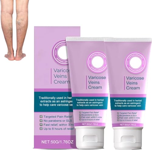 OUJTWMDQ 50 g Creme zur Linderung von Krampfadern an den Beinen, Creme zur Linderung von Krampfadern, Creme zur Reparatur von Besenreisern, verbessert die Durchblutung für Frauen und Männer