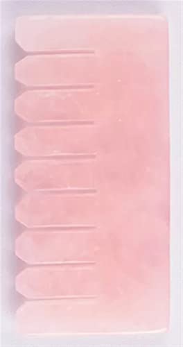 Massagekamm Amethyst GuaSha Werkzeug Stein Akupunkturplatte Kopfdruck freigeben 1St (Color : Rose quartz Comb)