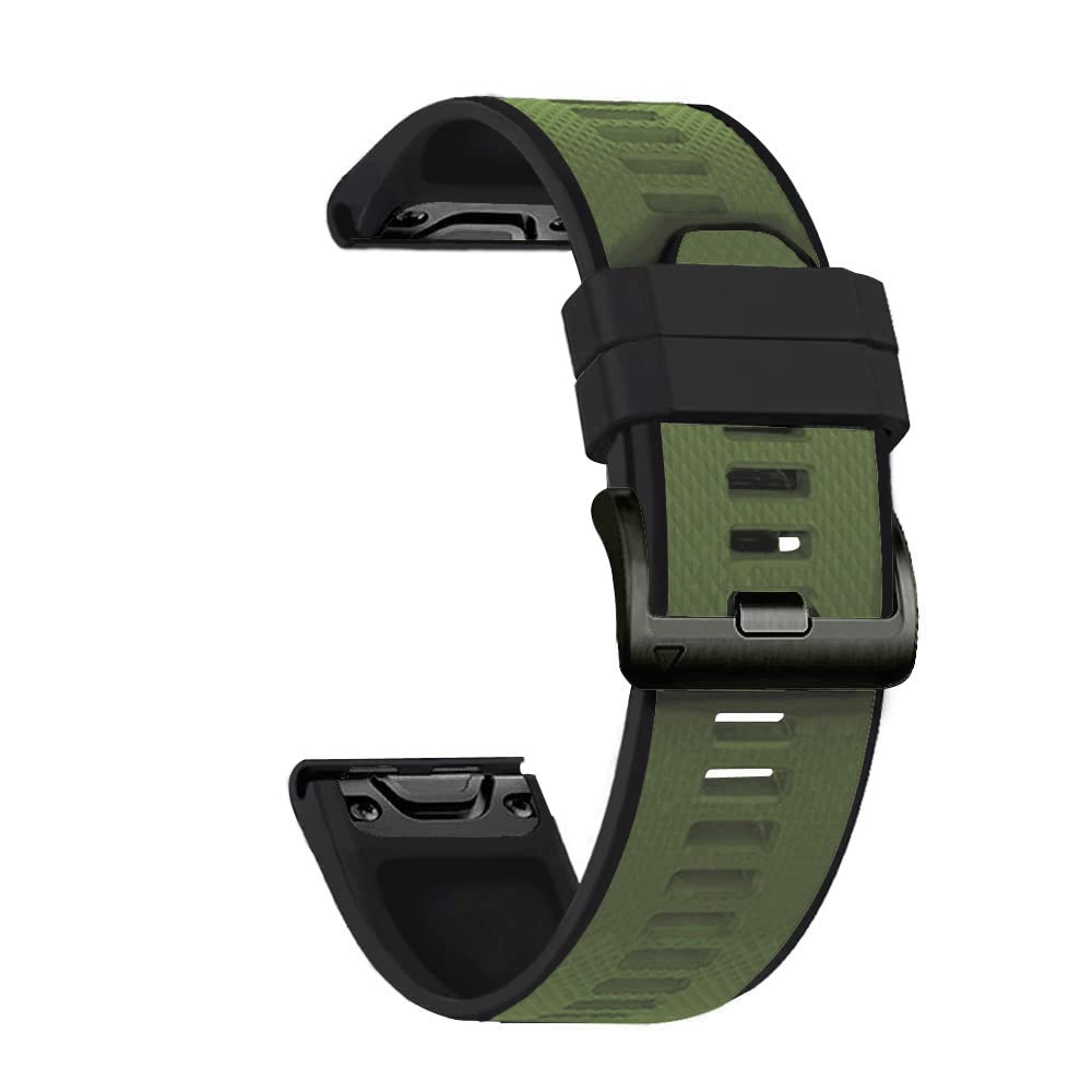 OPKDE 22 x 26 mm Smartwatch-Armbänder für Garmin Fenix 6X 6 Pro 5 5X Plus 7 7X 3 3HR 945 Armband Quick Easyfit Starps Zubehör, 26mm Fenix5X 5XPlus, Achat