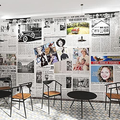 XLMING Nostalgie-Café-Kleidung Küche Esszimmer Arbeitszimmer Wohnzimmer TV Hintergrund Wand 3D Tapete-350cm×256cm