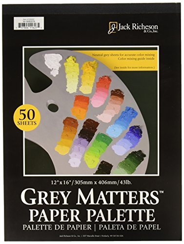 Jack Richeson grau Matters Papier Palette, 12 von 40,6 cm, 50 Blatt