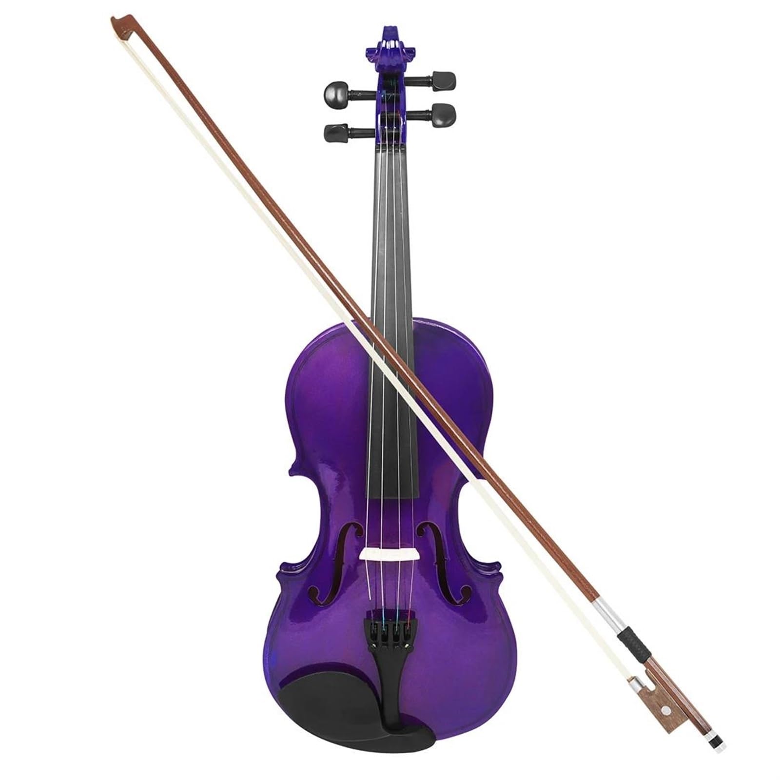 Geige 4/4 Violine Massivholz Lila Akustische Violine Profis Handgefertigte Violine für Anfänger Saiteninstrument