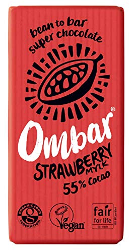 Ombar Raw Chocolate | Strawberry Mylk Raw Chocolate | 4 x 35g