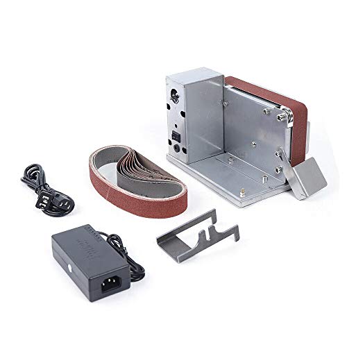 Elektrische Bandschleifer Mini Grinder, 10 * 30mm Schleifband DIY Einstellbar Poliermaschine Schleifmaschine Drehwerkzeuge Polierschleifmaschine