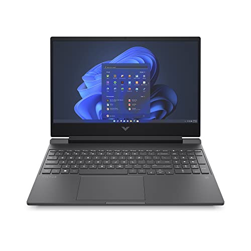 HP Victus 15-fa1001sf Gaming-Laptop 39,6 cm (15,6 Zoll) FHD IPS (Intel Core i5-12500H, RAM 16 GB, SSD 512 GB, NVIDIA GeForce RTX 4050 6 GB, AZERTY, Windows 11) Glimmersilber – bis zu 100 € Geld zurück