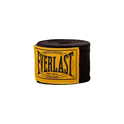 Everlast Unsiex Erwachsene Sport Boxen Handbandagen 1910 Handwraps, Schwarz, 180