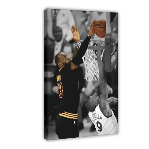 biegzc Bedruckbares Poster auf Leinwand, Motiv: Lebron James, der Block, Schlafzimmer, Landschaft, Büro, Raumdekoration, Geschenk, 60 x 90 cm