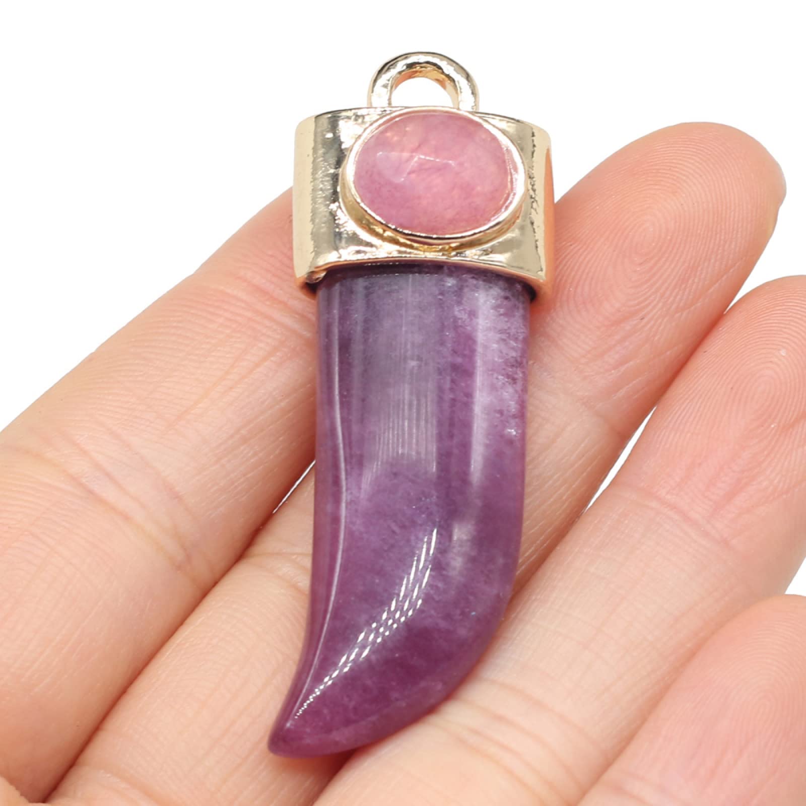 Natürliche Halbedelstein-Anhänger Amethyste Quarz-Anhänger für die Schmuckherstellung DIY Halskette,Amethyst