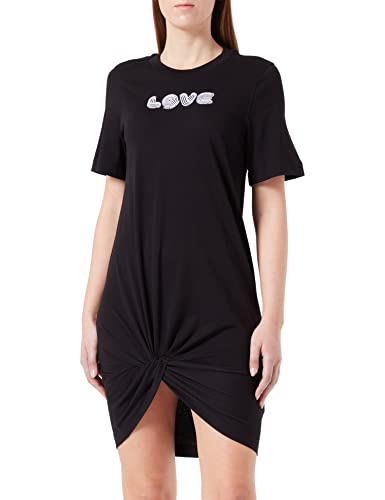 Love Moschino Damen Regular T-shape Dress, Schwarz, 40 EU