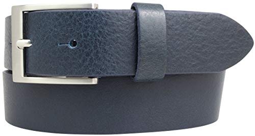 BELTINGER Gürtel aus Vollrindleder 3,5 cm | Jeans-Gürtel für Damen Herren 35mm | Chino-Gürtel Anzuggürtel | Marine 85cm