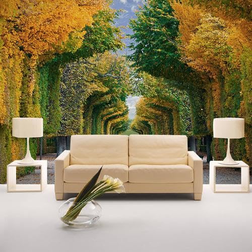 XLMING Natürlicher Baum Ahornblatt 3D Tapeten Home Esszimmer Sofa Schlafzimmer Wohnzimmer TV Hintergrund-300cm×210cm