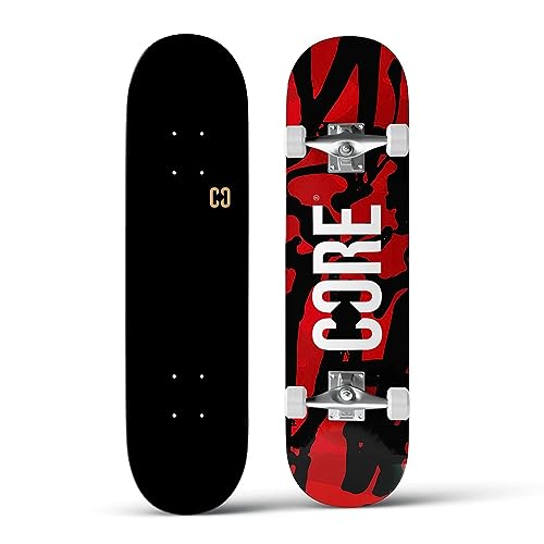 Centrano Unisex – Erwachsene CORE C2 Skateboard Komplettboard, Rot, 7.75"