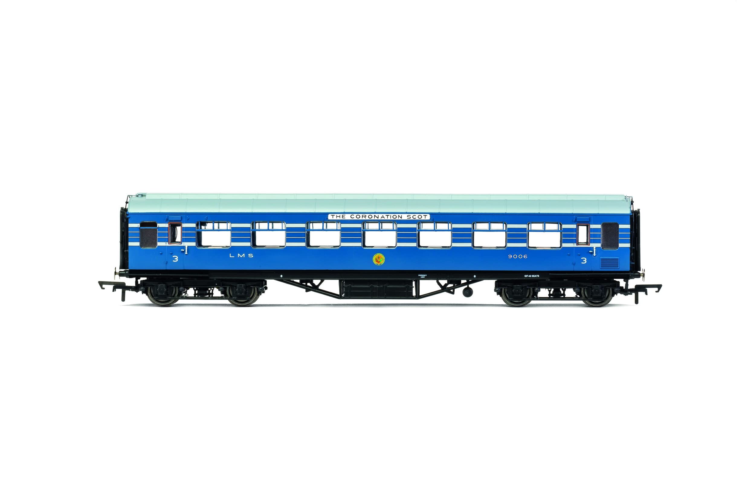 Wagen LMS, Stanier D1981 Coronation Scot 57' RTO, 9006, Epoche 3, Blau